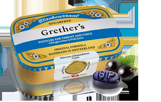 Hager Pharma GmbH Grether's Blackcurrant Silber zuckerfreie Pastillen