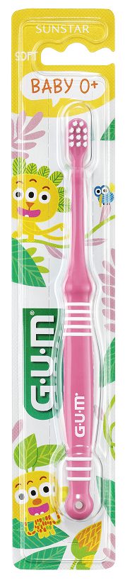 GUM Baby Zahnbürste 0-2 Jahre rosa (1 Stück)
