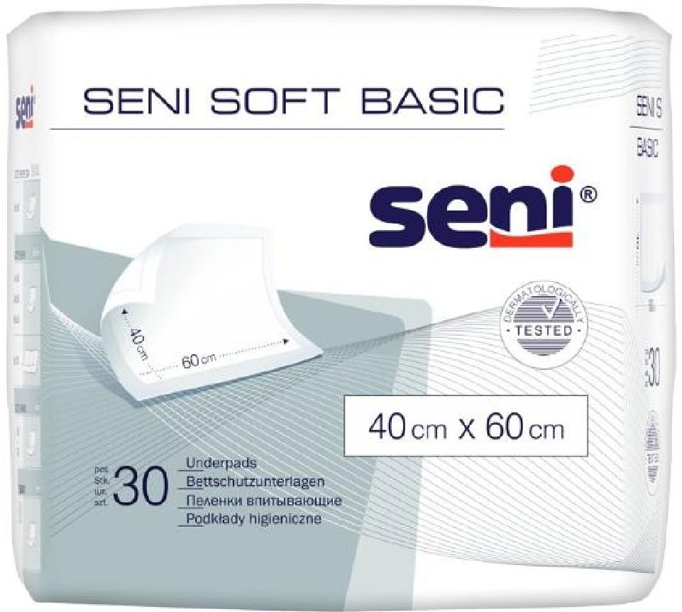 seni Soft Basic Krankenunterlage 40x60cm undurchlässig (30 Stück)
