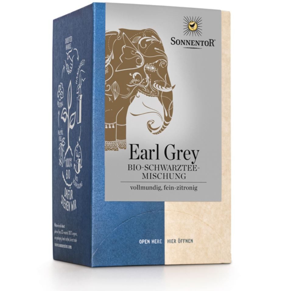 SONNENTOR Schwarztee Earl Grey (18 Stück)