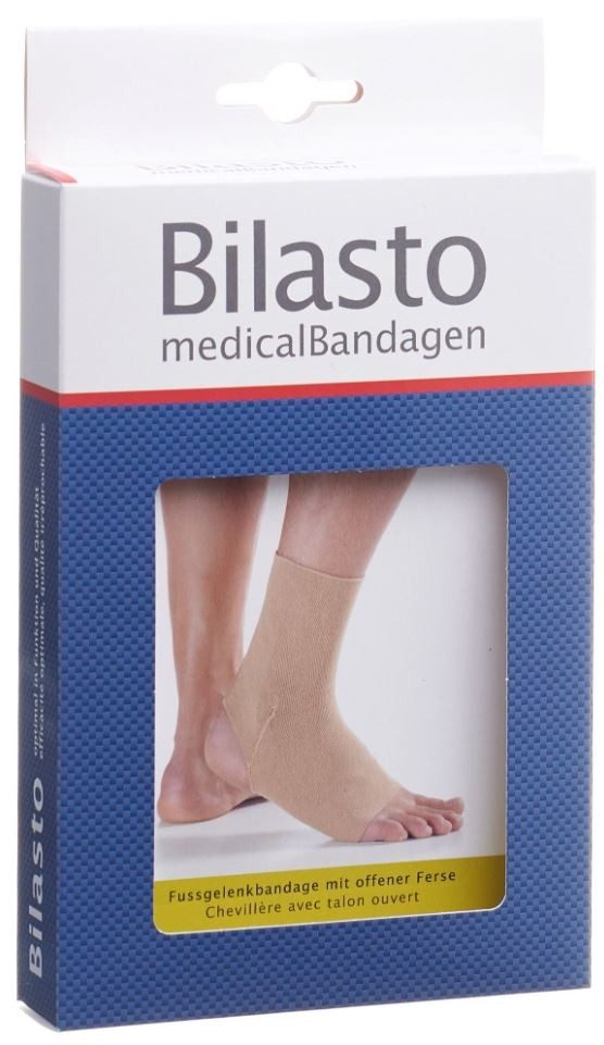 Bilasto Fussgelenkbandage S Ferse offen beige (1 Stück)