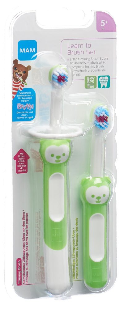 MAM Learn To Brush Lernzahnbürste Set 6+ Monate