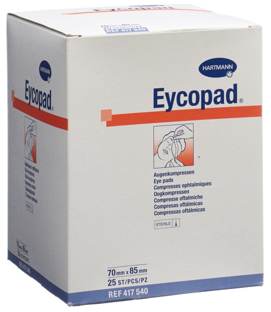 Eycopad Augenkompressen 70x85mm steril (25 Stück)