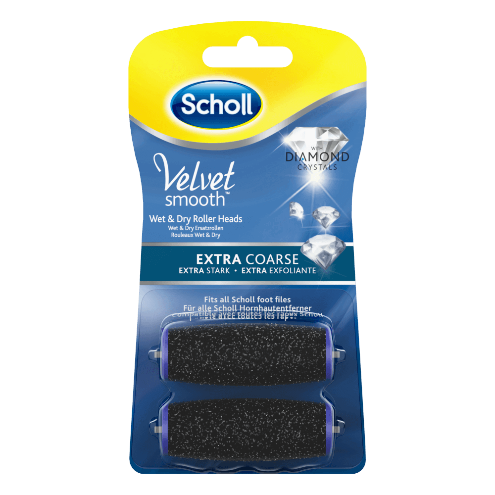Scholl Velvet Smooth Pedi Wet & Dry Ersatzrollen Diamantpartikel extra stark