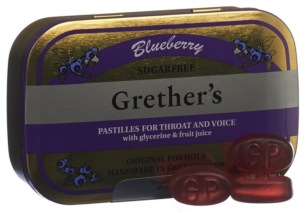 Grethers Blueberry Pastillen ohne Zucker (110 g)