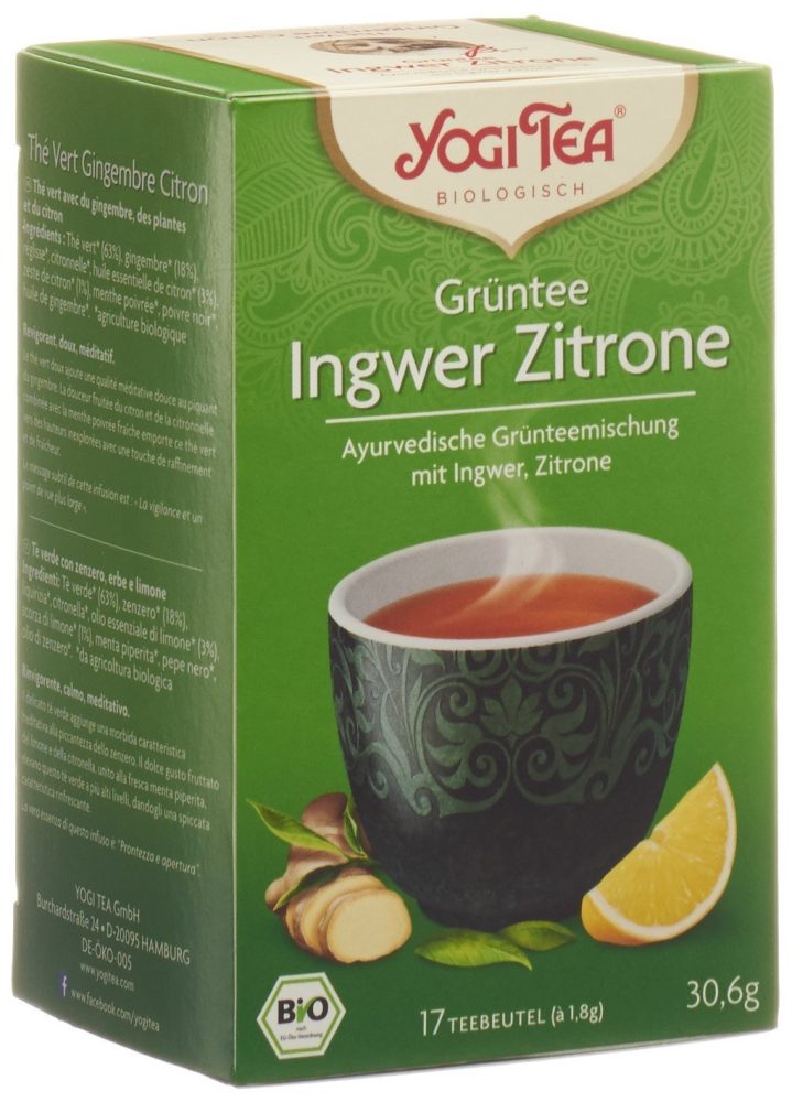 YOGI TEA Grüntee Ingwer Zitrone (17 g)