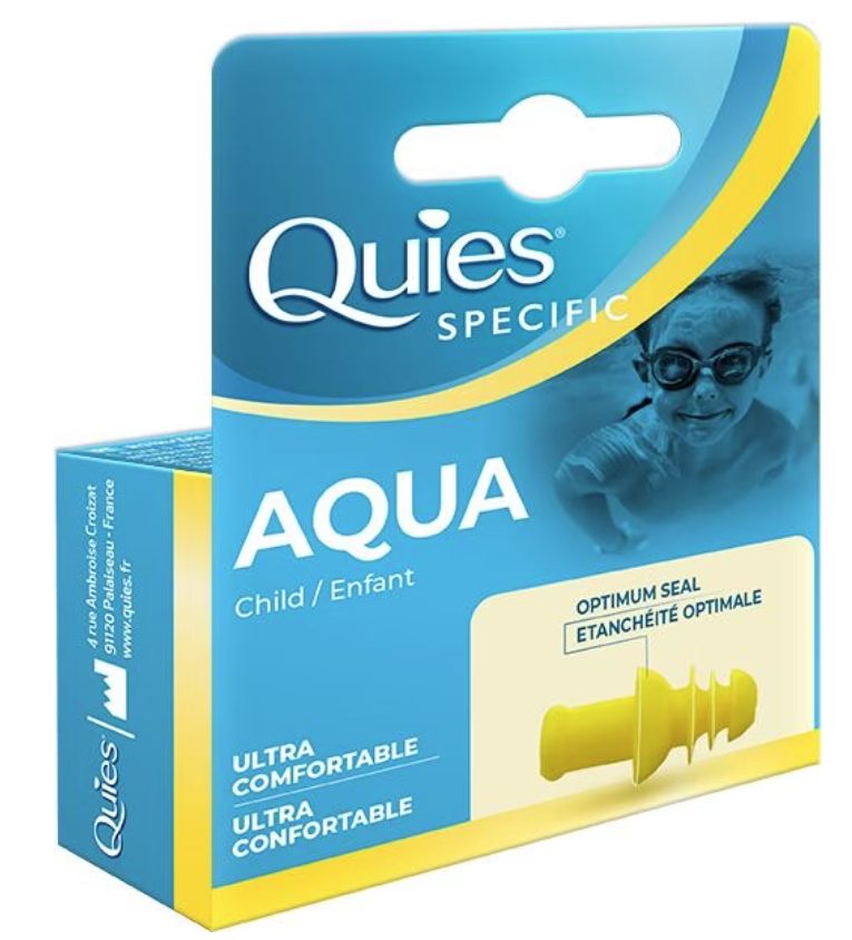 Quies Specific Aqua Kinder - Wasserdichte, wiederverwendbare Ohrstöpsel