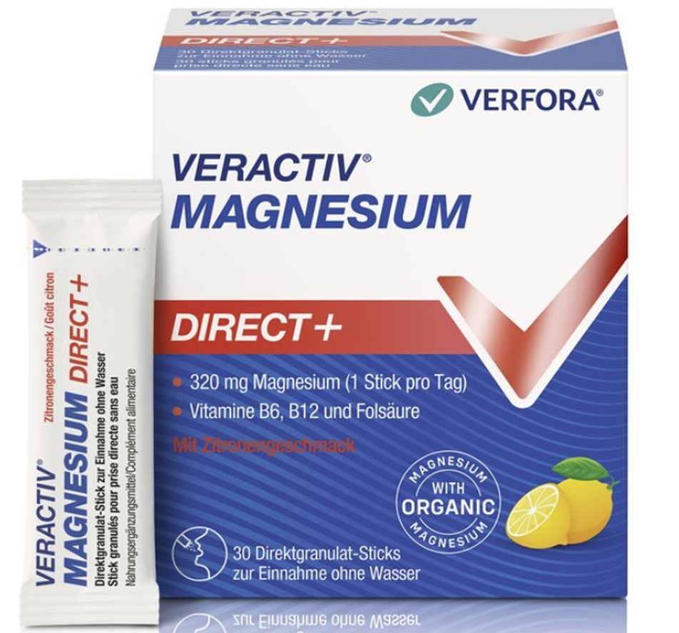 Veractiv Magnesium Direct+ Stick 30 Stück Zitrone