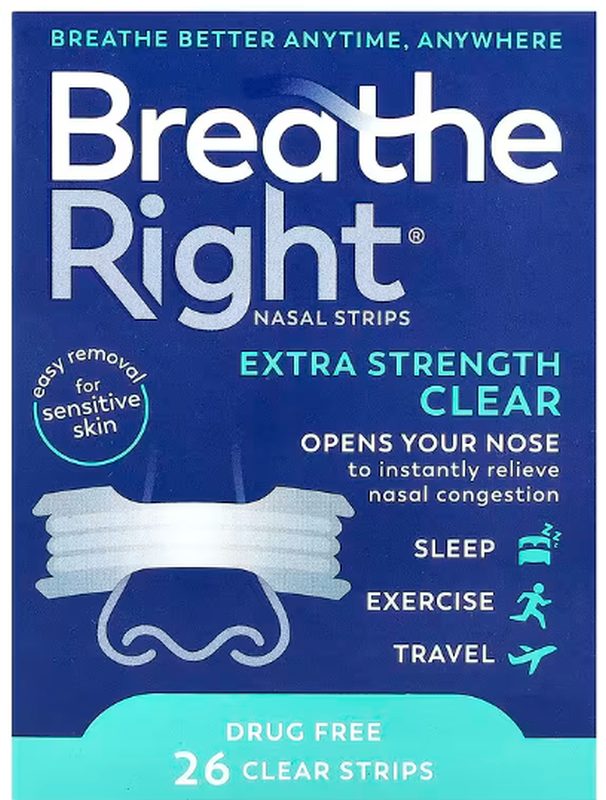 Breathe Right Nasenpflaster Extra Strength Clear 26 Stück