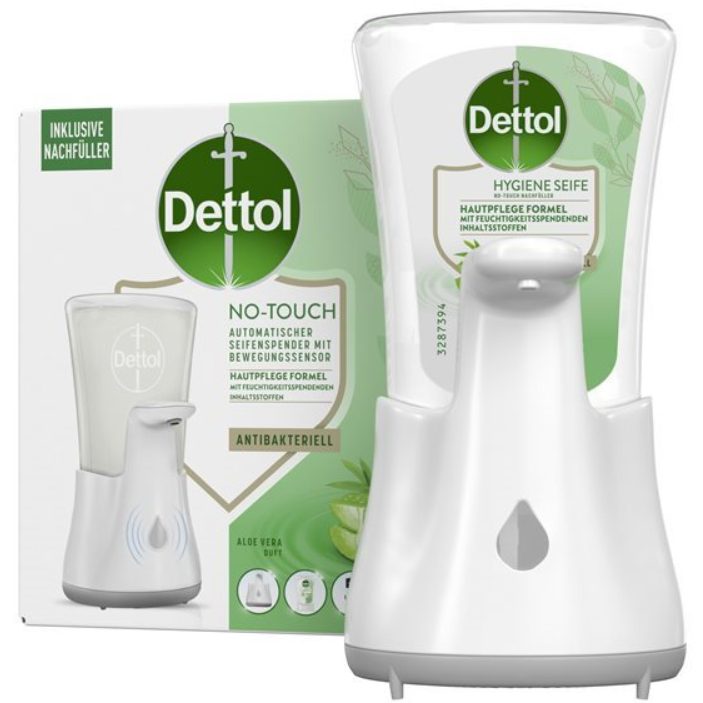 Dettol No Touch Complete Aloe Vera - Automatischer Seifenspender (Silber)