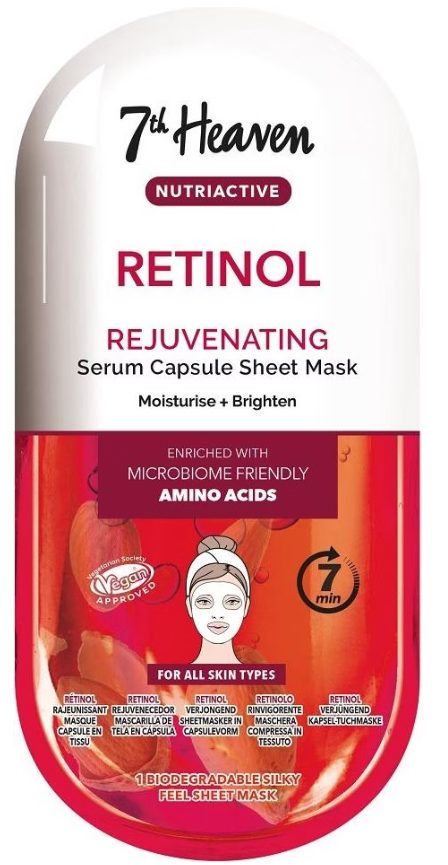 7th Heaven Retinol Nutriactive Rejuvenating Sheet Mask mit Aminosäuren (10ml)