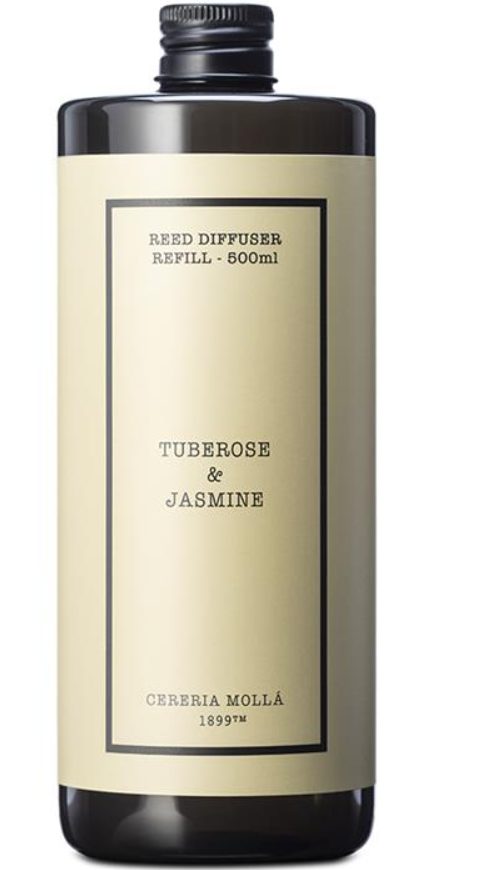 Cereria Molla - Premium Nachfüllflakon für Parfümspender 500 ml Tuberose & Jasmine - 500gr