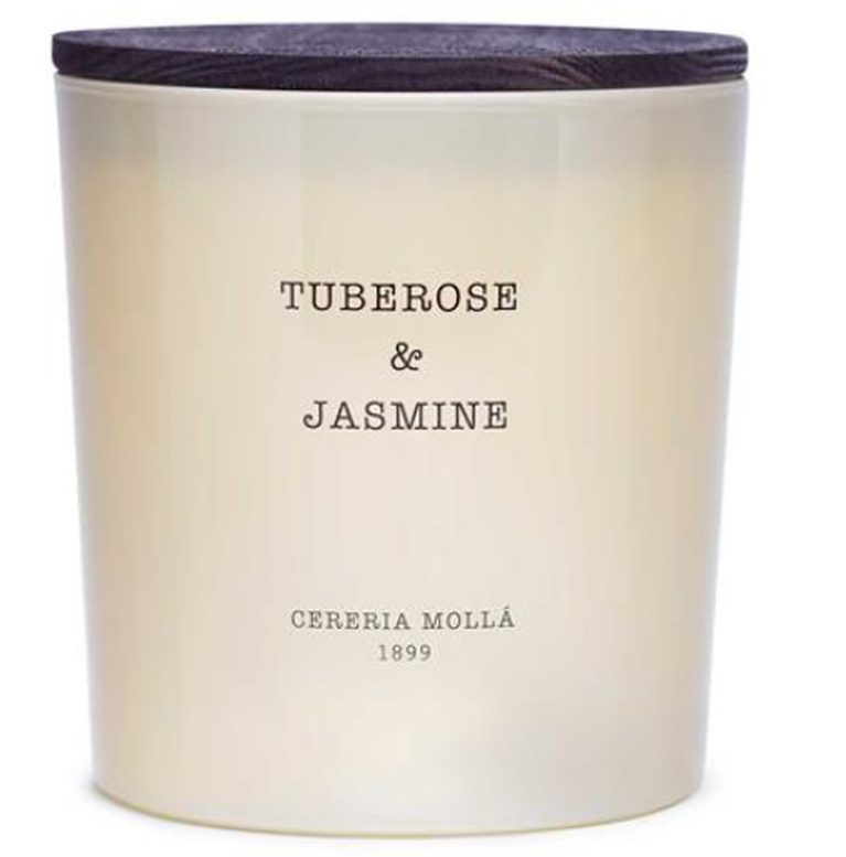 Cereria Molla - XL Kerze im Glas mit Pflanzlichem Wachs & 2 Dochten 700 g /Tuberose & Jasmine - 1200 g