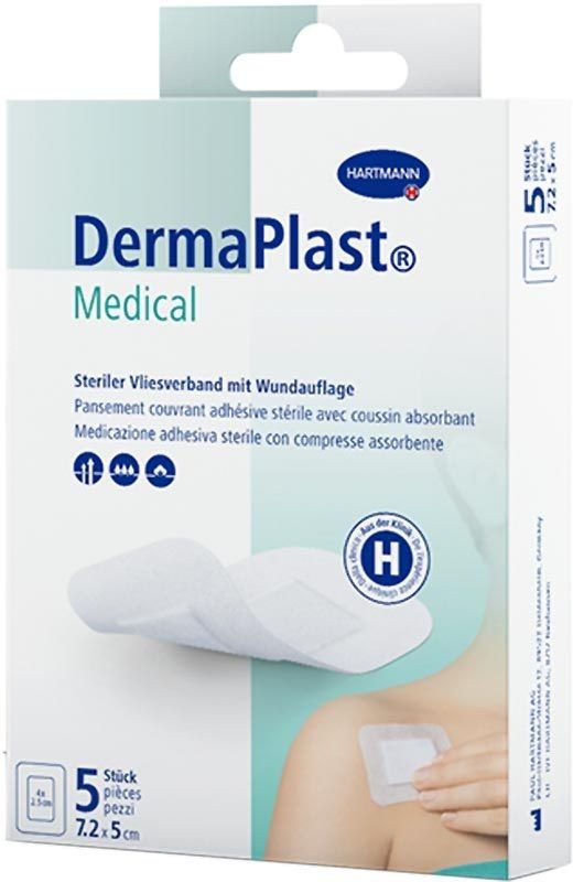 DermaPlast Medical Vliesverband 7.2x5cm (5 Stück)