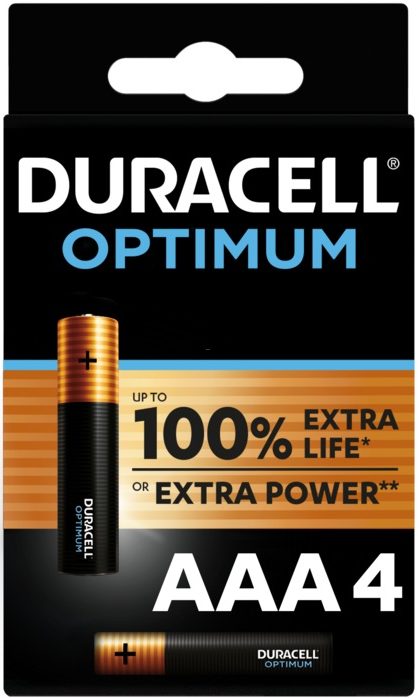 Duracell Batterien Optimum AAA/LR03 4 Stück