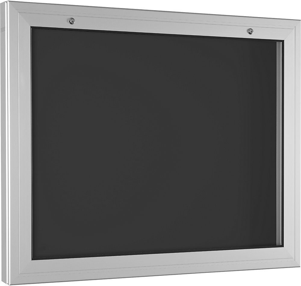 Schaukasten Türöffnung 90° nach oben für Format DIN A1, Rückwand anthrazitgrau