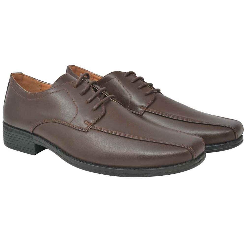 vidaXL Business-Schuhe Herren Schnürschuhe Braun Größe 40 PU-Leder