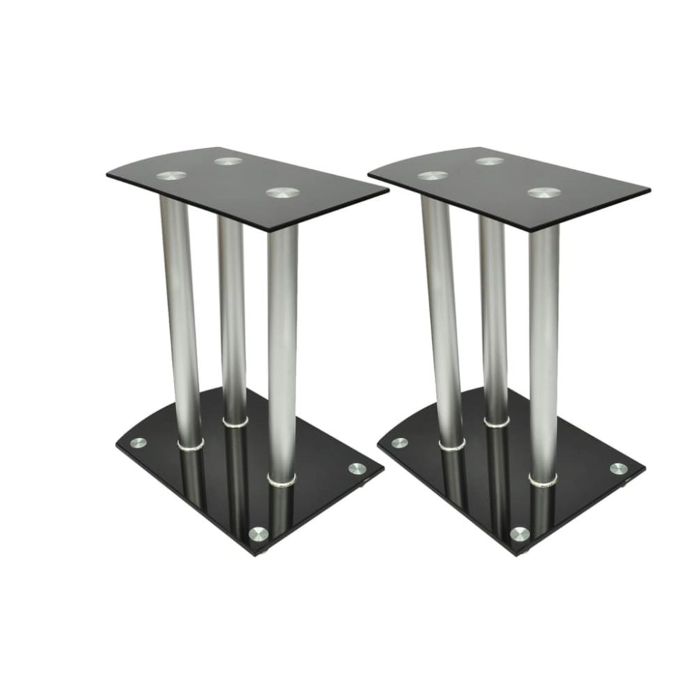 vidaXL 2x Luxus Lautsprecherständer Glas Lautsprecher