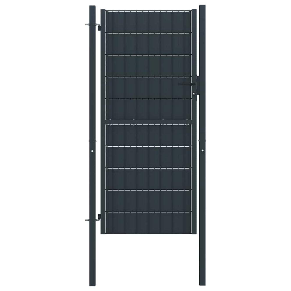 Zauntor Stahl 100 x 164 cm Anthrazit
