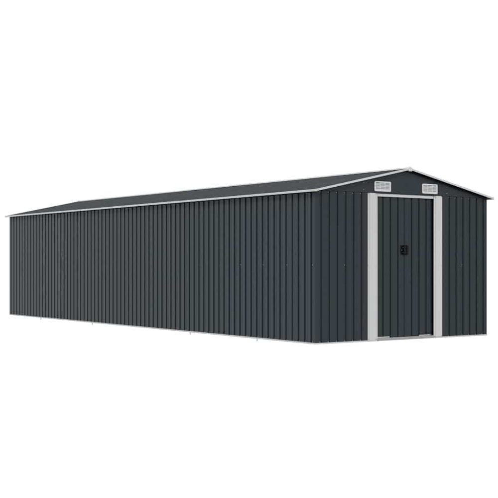 vidaXL Gerätehaus Anthrazit 257x990x181 cm Verzinkter Stahl