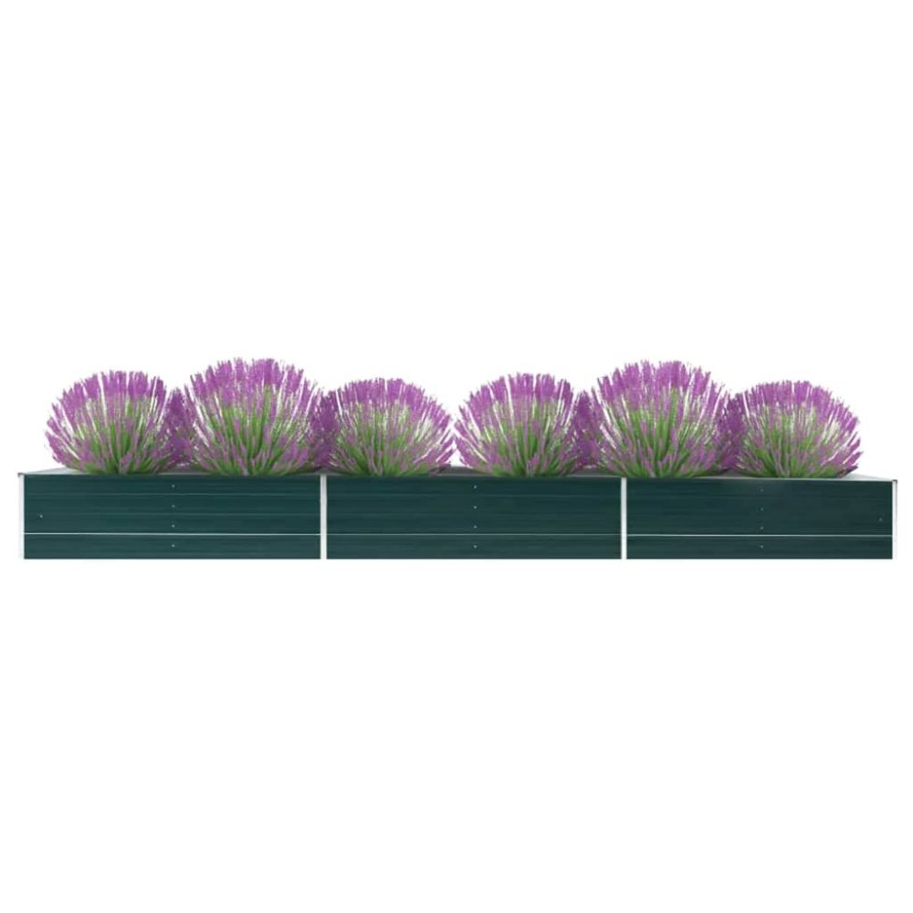 vidaXL Garten-Hochbeet Verzinkter Stahl 480x80x45 cm Grün