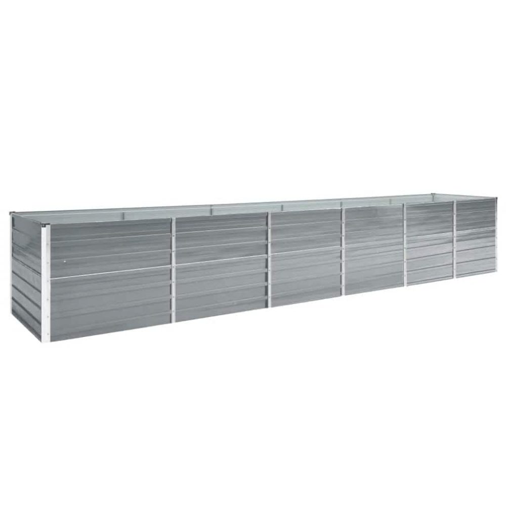 vidaXL Garten-Hochbeet Verzinkter Stahl 480x80x77 cm Grau