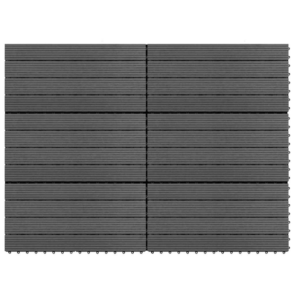 vidaXL WPC-Fliesen 60×30 cm 6 Stk. 1m² Grau