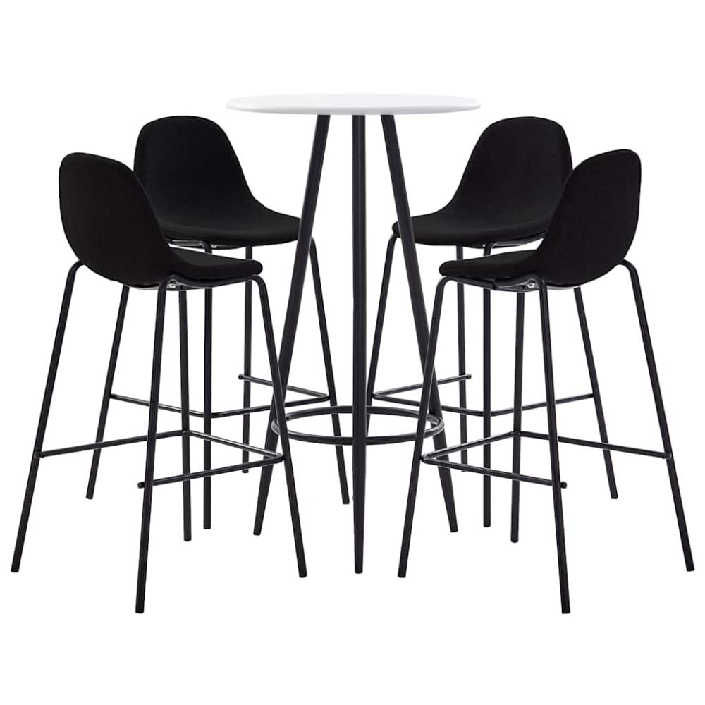 5-tlg. Bar-Set Stoff Schwarz