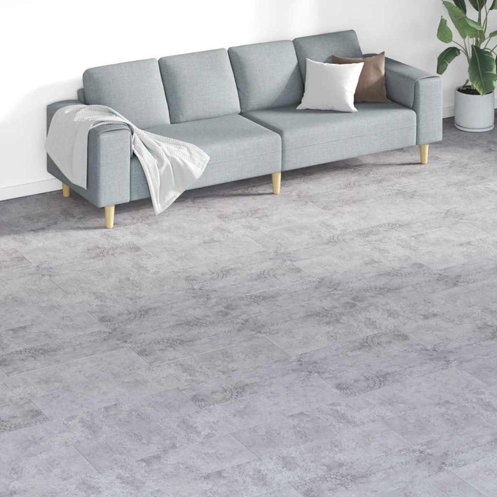 vidaXL PVC Laminat Dielen 5,26 m² 2 mm Zementgrau
