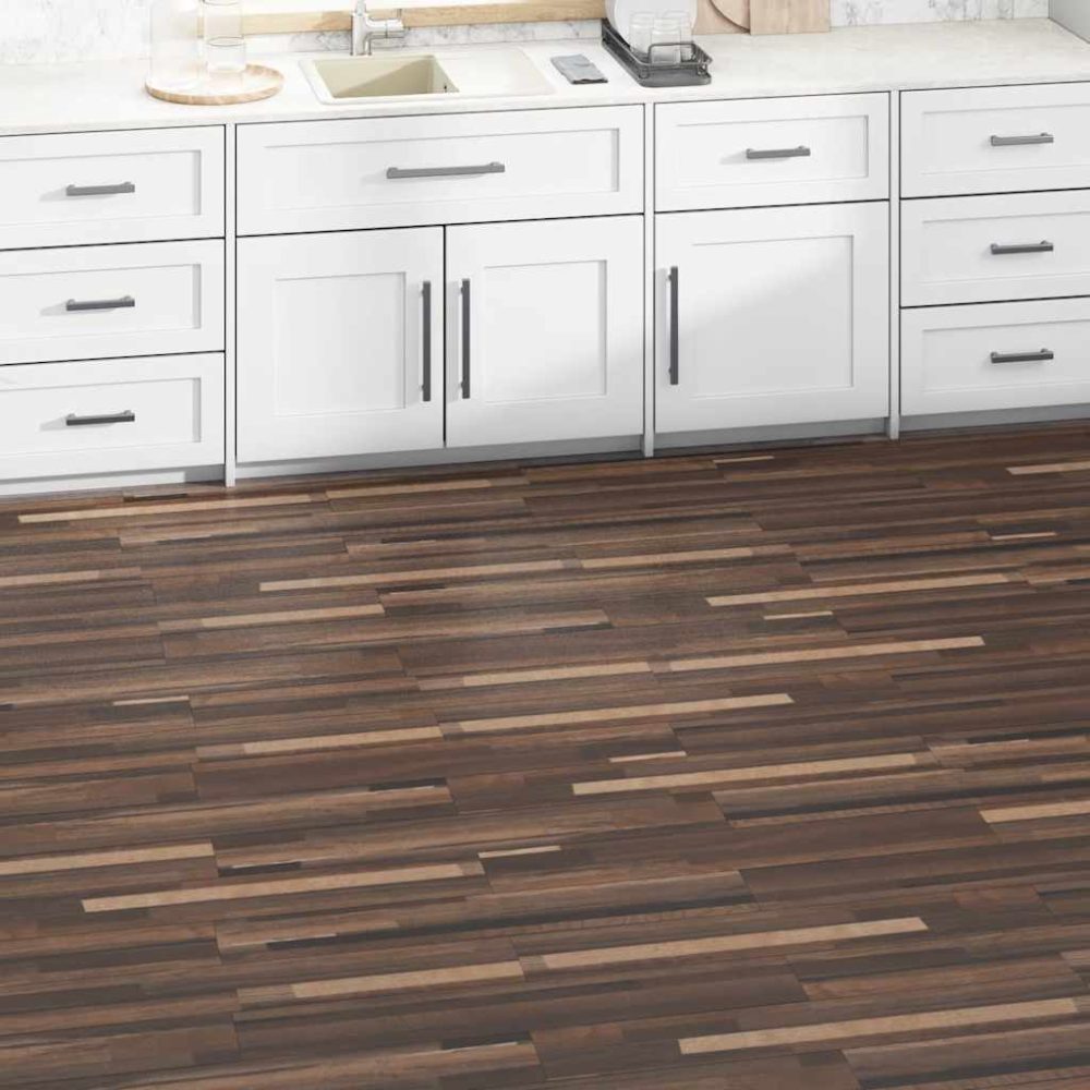 vidaXL PVC-Laminat-Dielen 5,02 m² 2 mm Selbstklebend Gestreift Braun