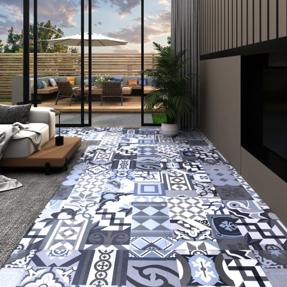 vidaXL PVC-Laminat-Dielen Selbstklebend 5,11 m² Buntes Muster