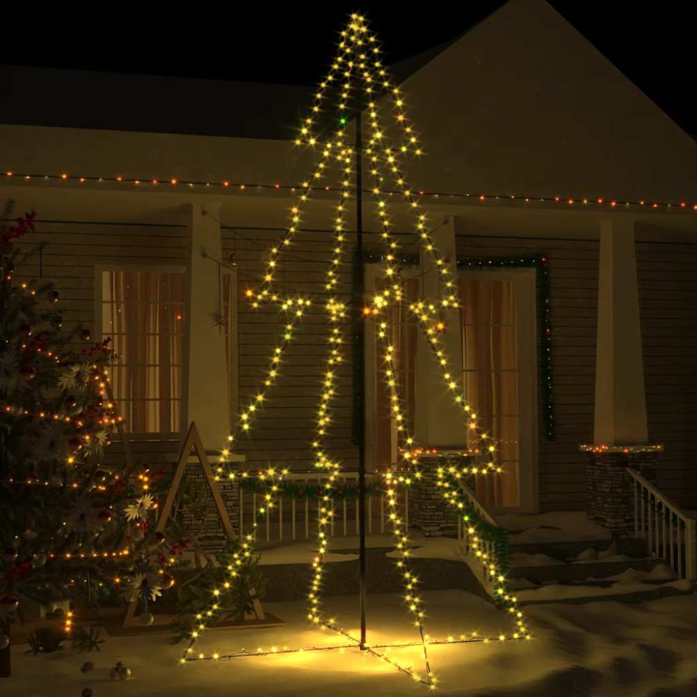 vidaXL Weihnachtskegelbaum 360 LEDs Indoor Outdoor 143x250 cm