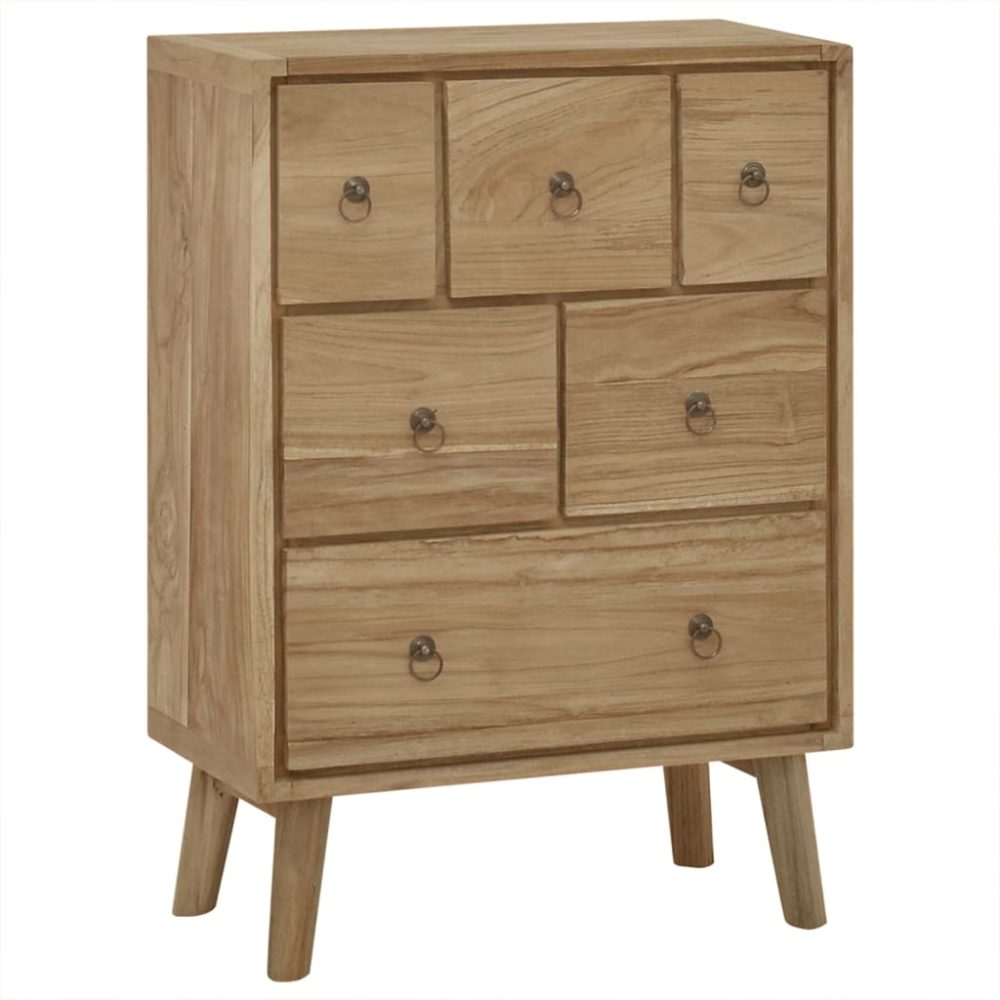 vidaXL Kommode 56x30x80 cm Massivholz Teak