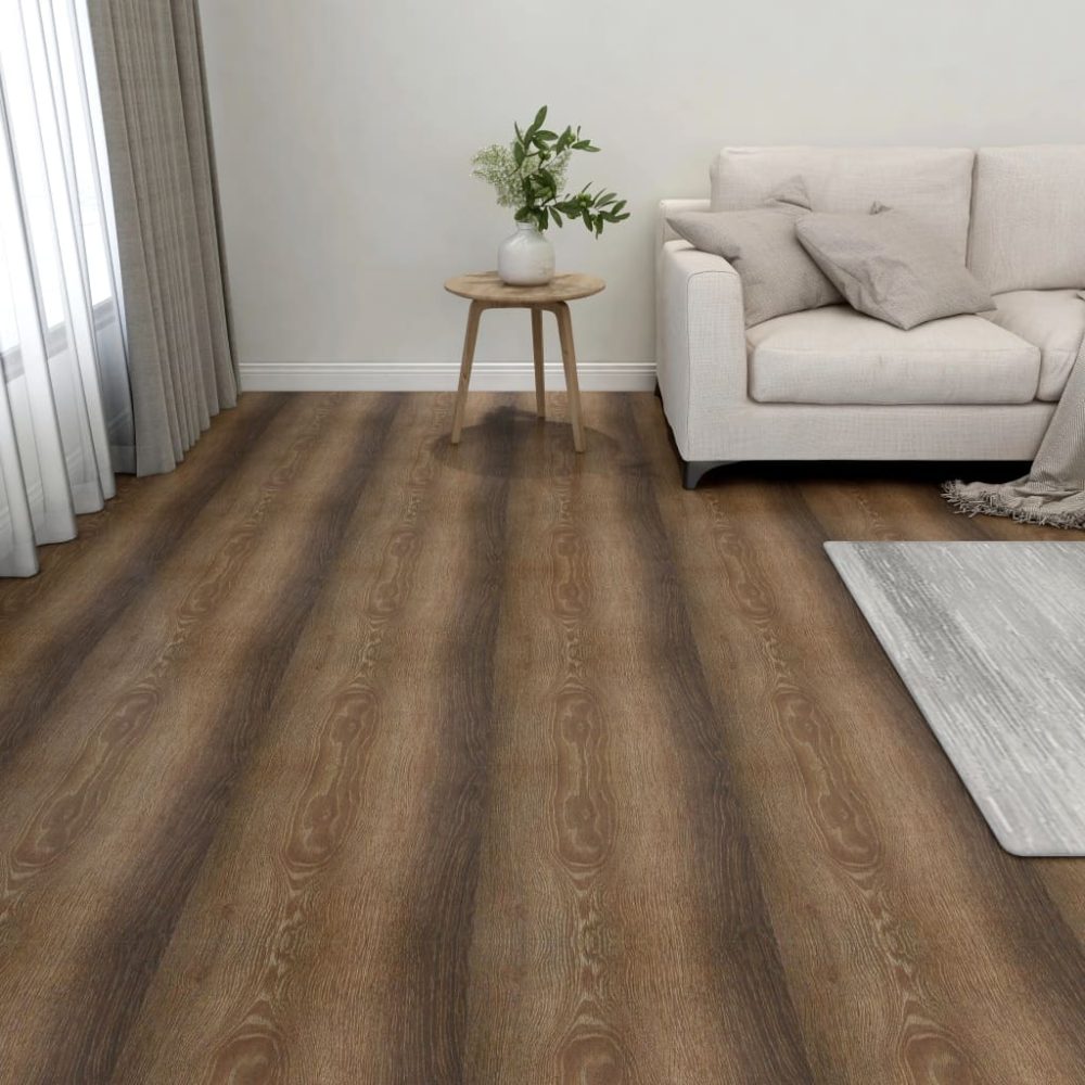 vidaXL PVC-Fliesen Selbstklebend 55 Stk. 5,11 m² Braun