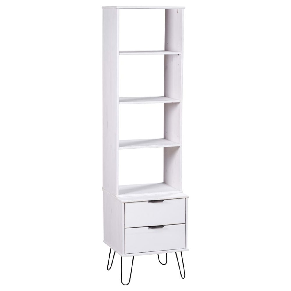 vidaXL Bücherregal New York Range Weiß Massivholz Kiefer