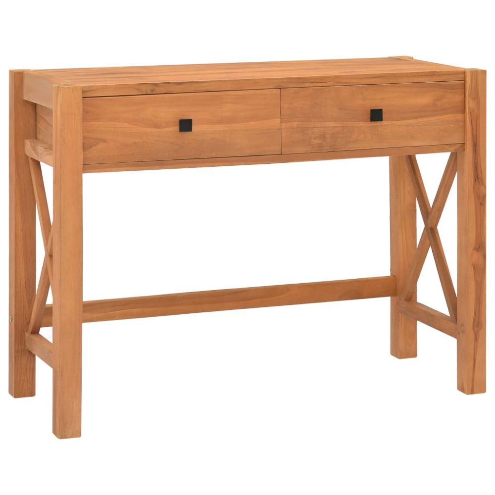 vidaXL Schreibtisch mit 2 Schubladen 100x40x75 cm Recyceltes Teak