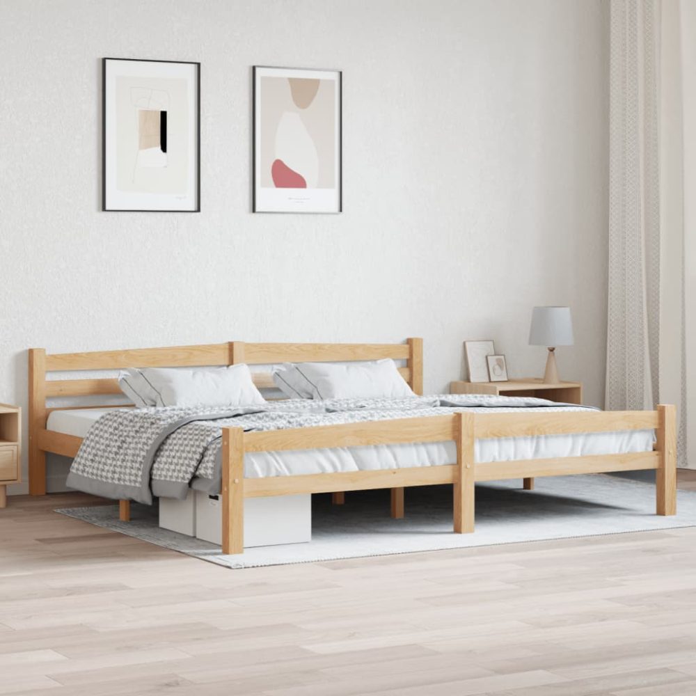 vidaXL Bettgestell Massivholz Kiefer 200x200 cm