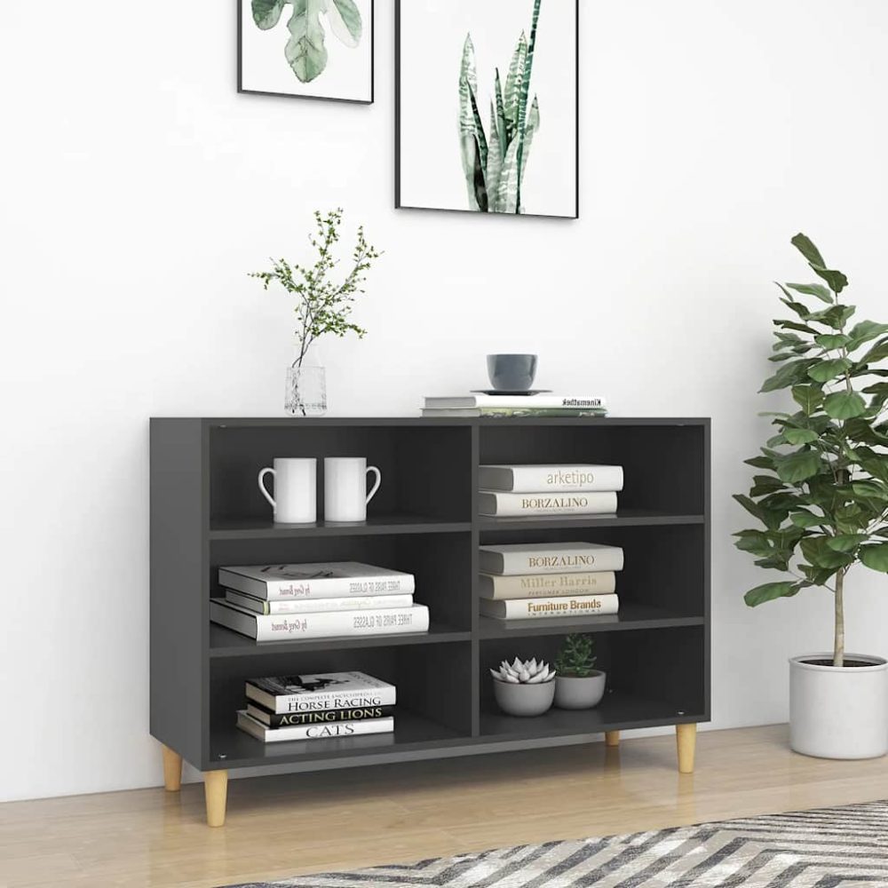 vidaXL Sideboard Grau 103,5x35x70 cm Spanplatte