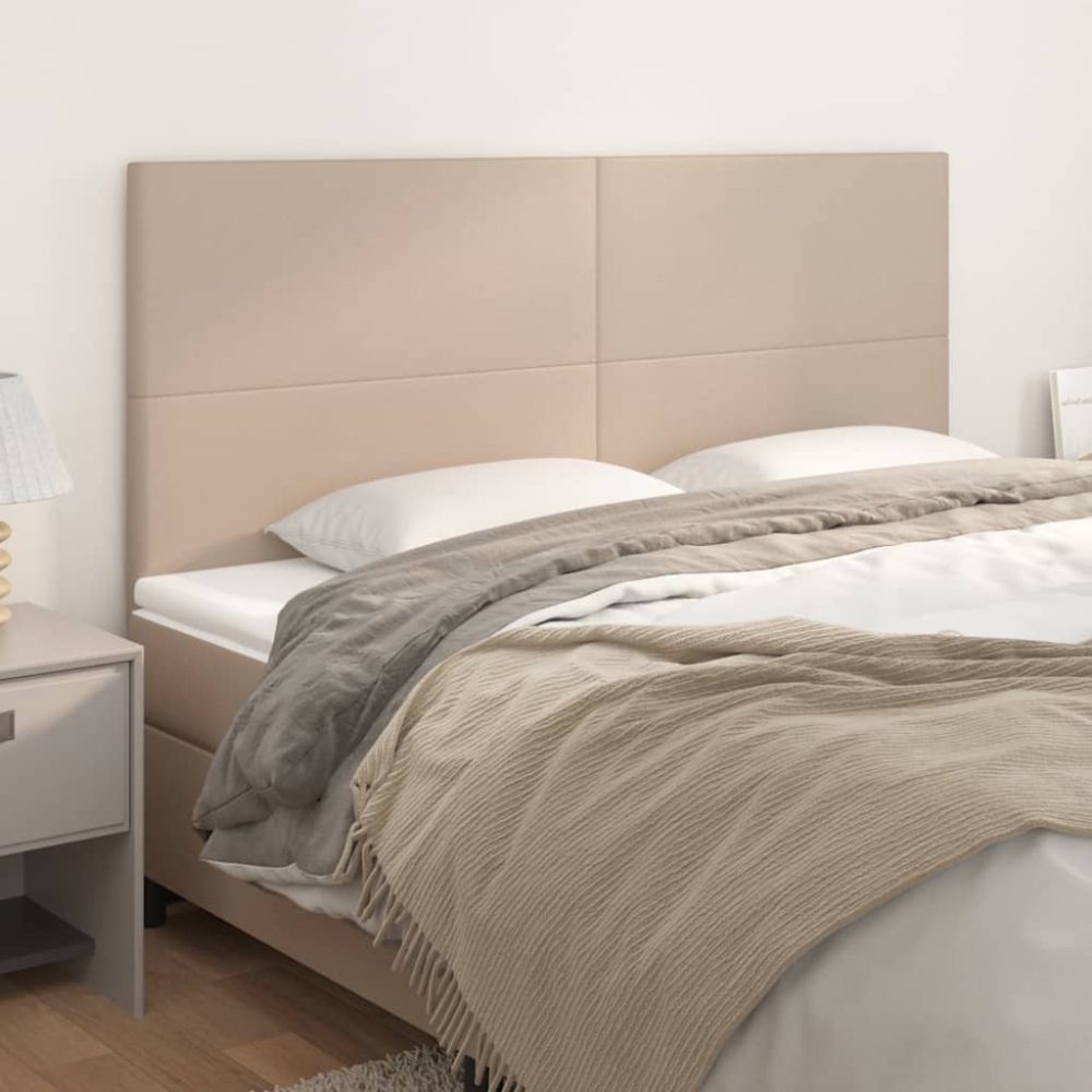 vidaXL Kopfteile 4 Stk. Cappuccino-Braun 80x5x78/88 cm Kunstleder