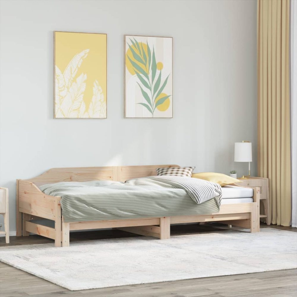 vidaXL Tagesbett Ausziehbar 80x200 cm Massivholz Kiefer