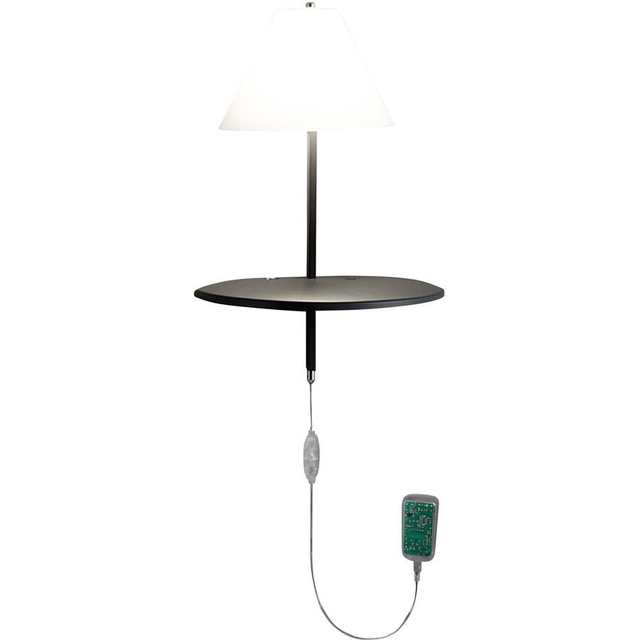 LED-Wandlampe Goodnight, USB-Port, weiß-anthrazit