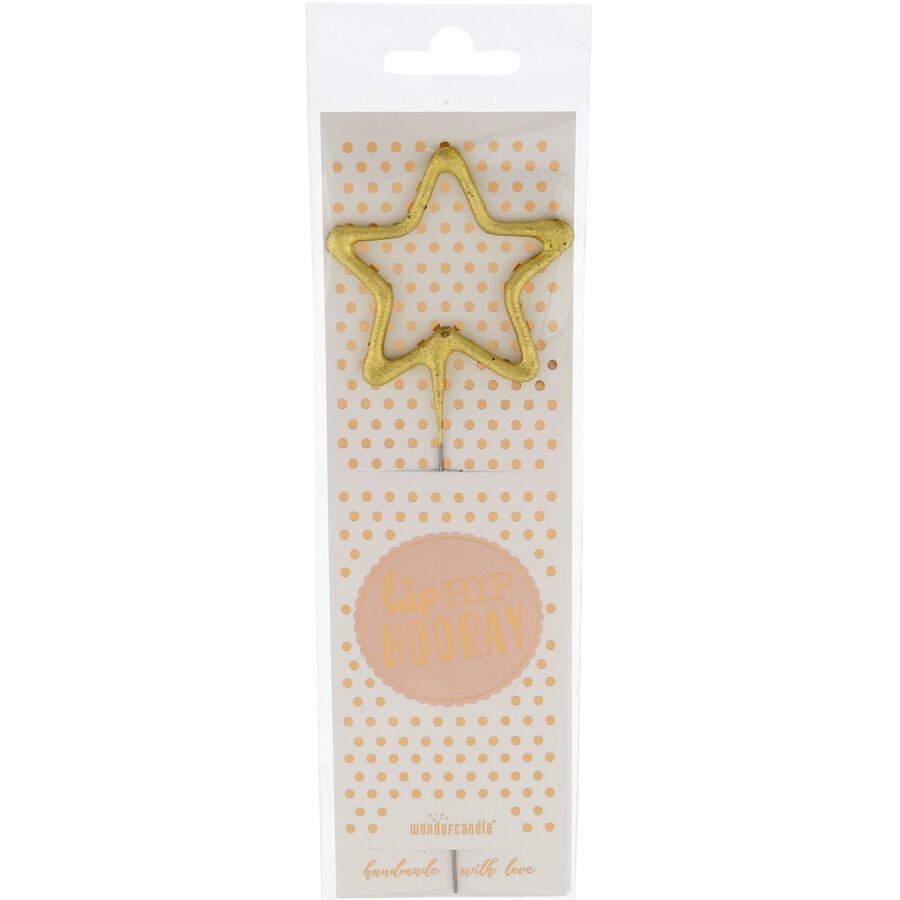 Wondercandle hipHIP HOORAY Gold Stern