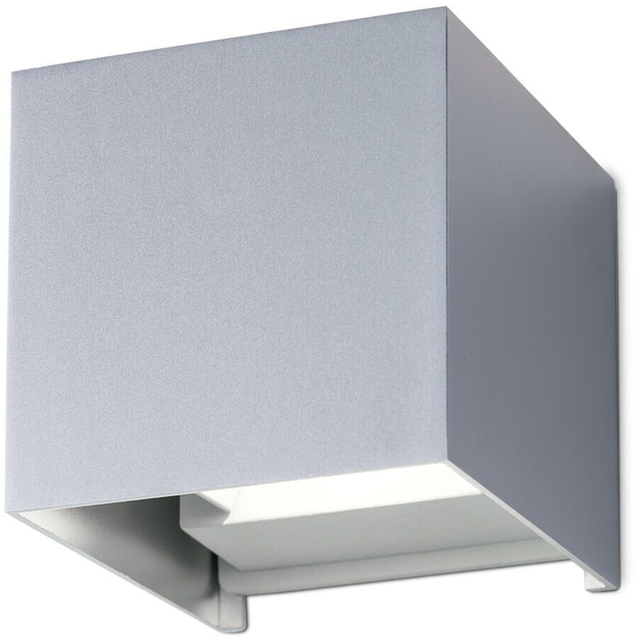 LED-Außenwandleuchte Cube aluminium