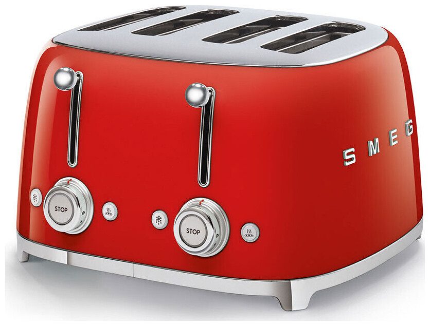 SMEG 50's Retro Style 4 Scheiben Toaster rot