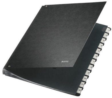Leitz Pultordner 58120095 5812 Hartpappe Schwarz DIN A4 Anzahl der Fächer: 12 1-12