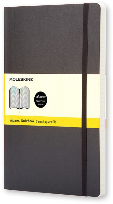 Moleskine soft, Large Size, Squared Notebook