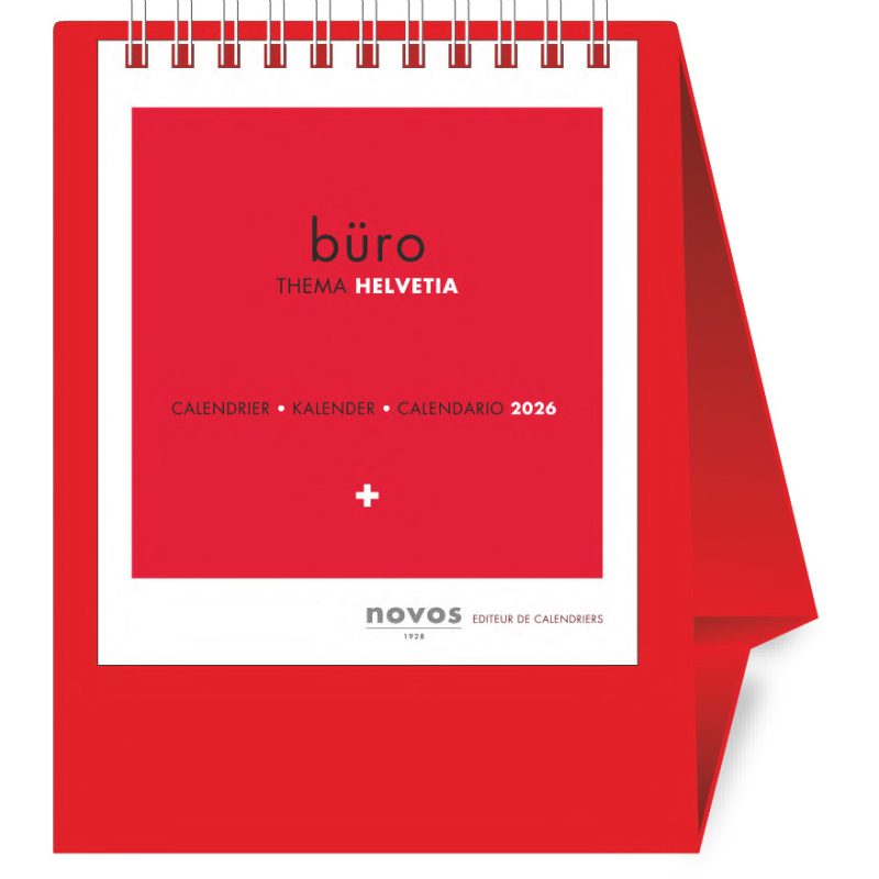 NOVOS B&uuml;ro Thema Helvetia 501012 11,5x13,5cm rot, 2022