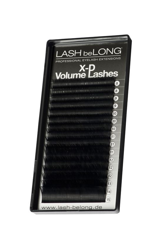 LASH beLONG X-D Volumen LASHES D-Curl Mix Box schwarz/glossig