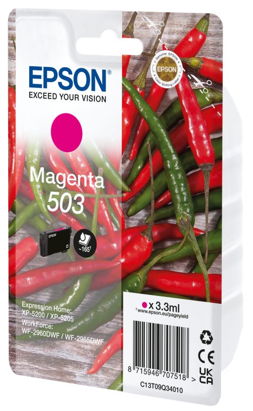 Epson Tintenpatrone, rot, 503, T09Q34010, (165 Seiten)