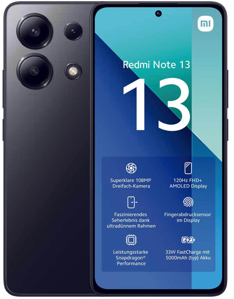 Xiaomi Redmi Note 13 128 GB Black 6 67'' 108 MP 4G Smartphone
